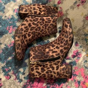 Cheetah Print Ankle Booties